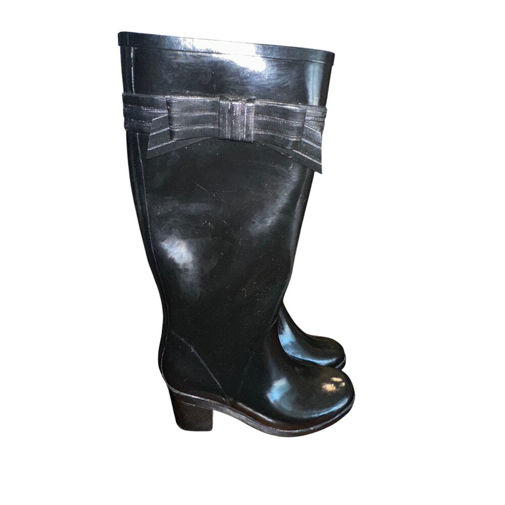 Women’s Kate Spade New York Black Rainboots Shiny. Size 6